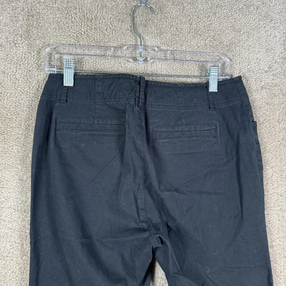 Lauren Ralph Lauren Pants Womens 8P Black Twill Chino Slim Ankle Stretch Pockets